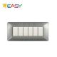 PLACCA 6P ACCIAIO SATINATO EASY COMPATIBILE MATIX ECSE9806AS